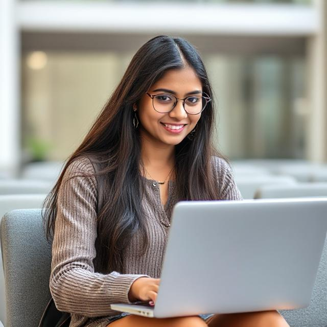 Happy student after admission